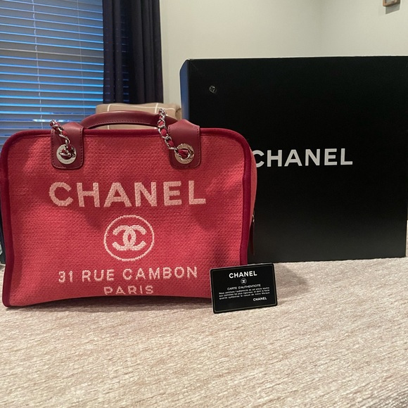 CHANEL Handbags - Chanel Deauville Canvas Bag